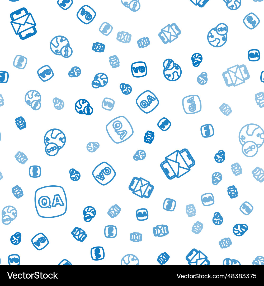 Set line question and answer mobile envelope Set line question and answer mobile envelope vector image