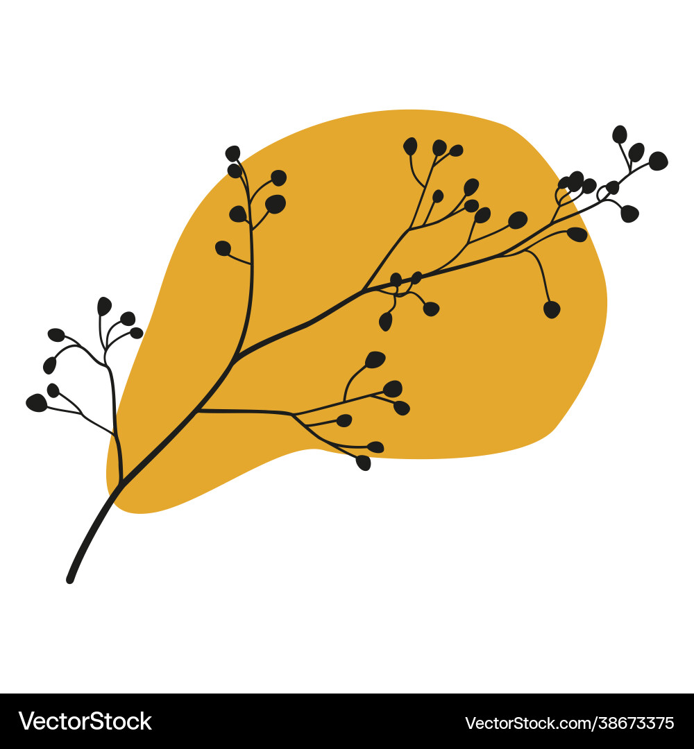 Silhouette branches trees with abstract Silhouette branches trees with abstract vector image