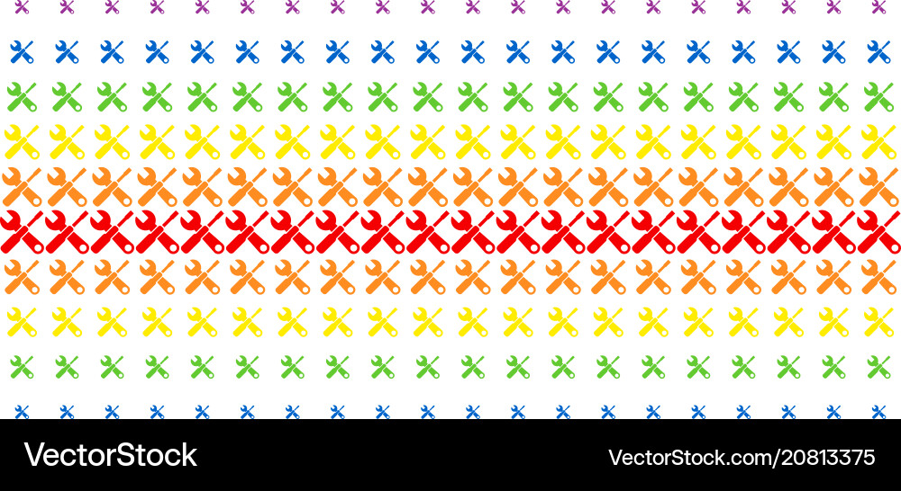 Tools shape halftone spectrum effect Tools shape halftone spectrum effect vector image