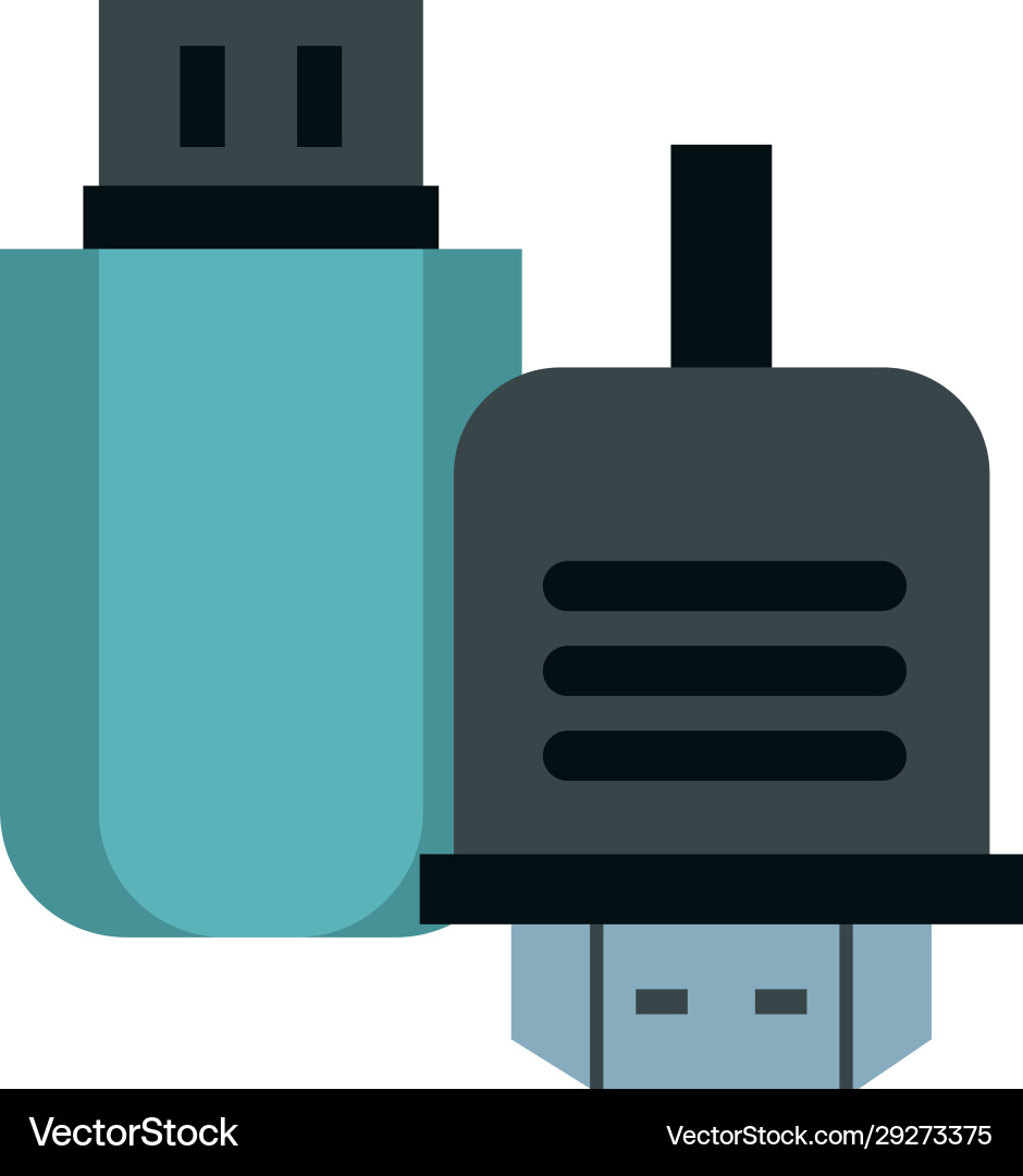 Usb memory flash isolated icon Vector Image
