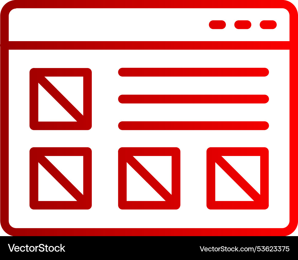 Wireframe line gradient icon Vector Image