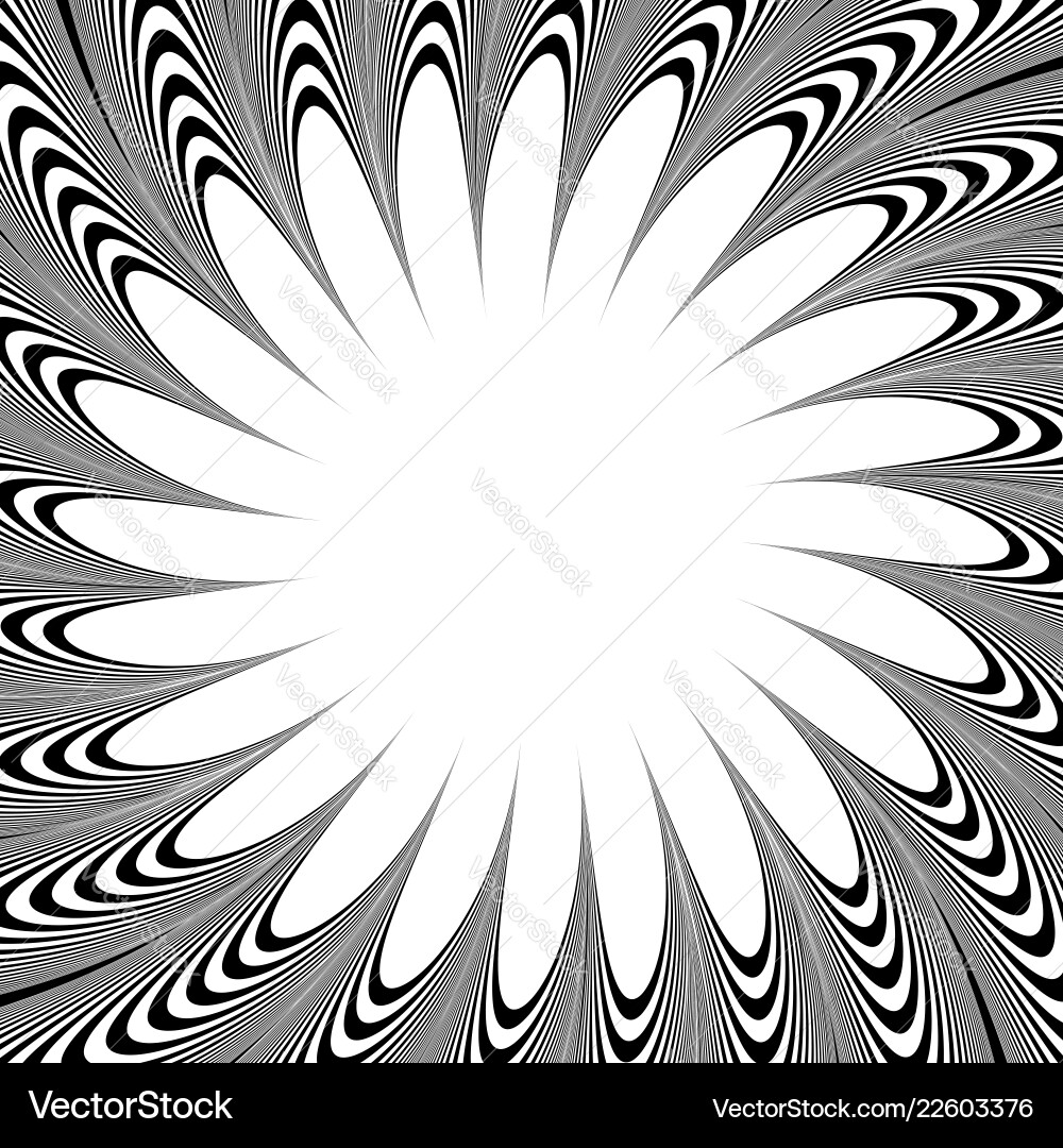 Abstract element with radiating lines monochrome Abstract element with radiating lines monochrome vector image