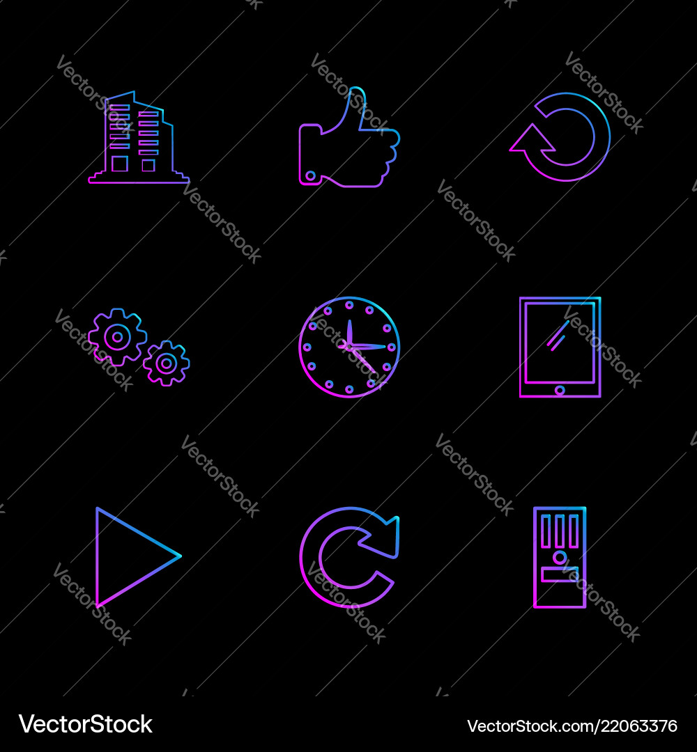 Building like reset tablet cpu clock setting Vector Image