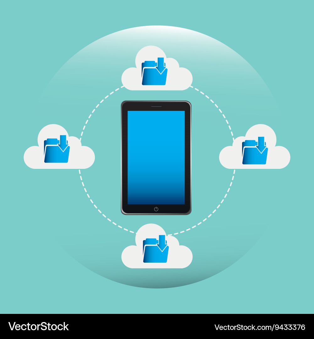 Cloud computing design vector image