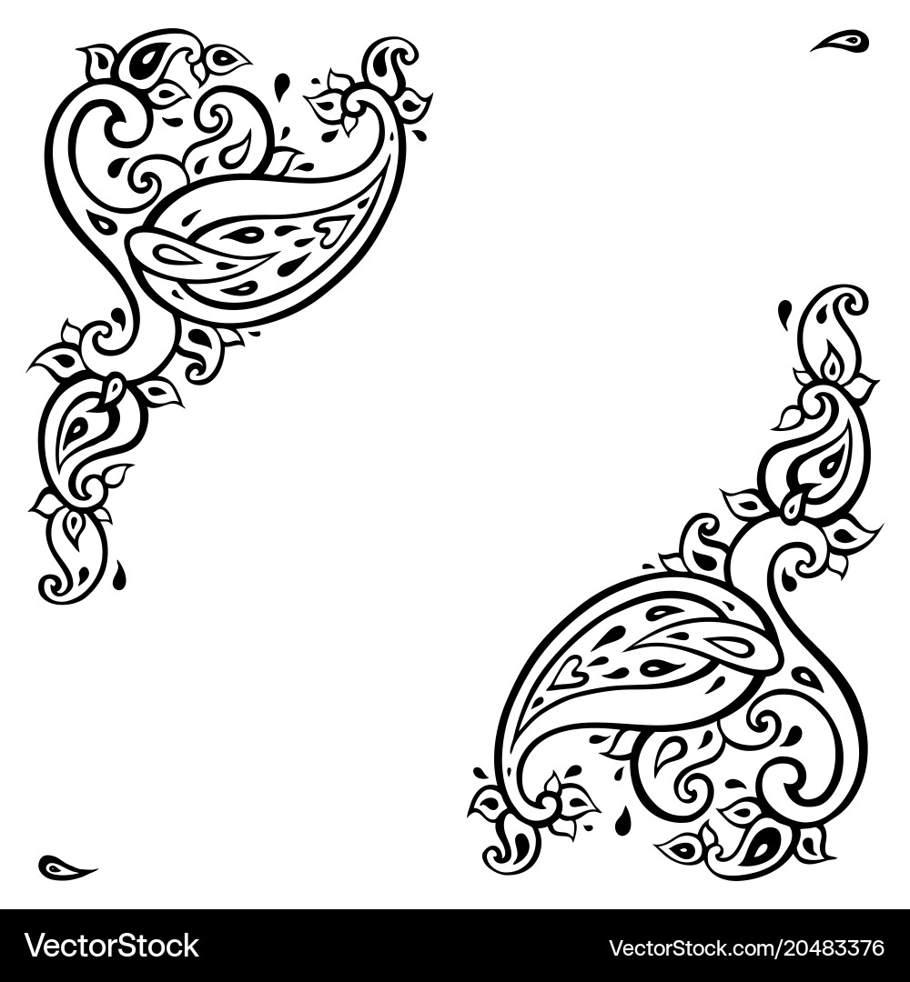 Ethnic Paisley Ornament Vector Image