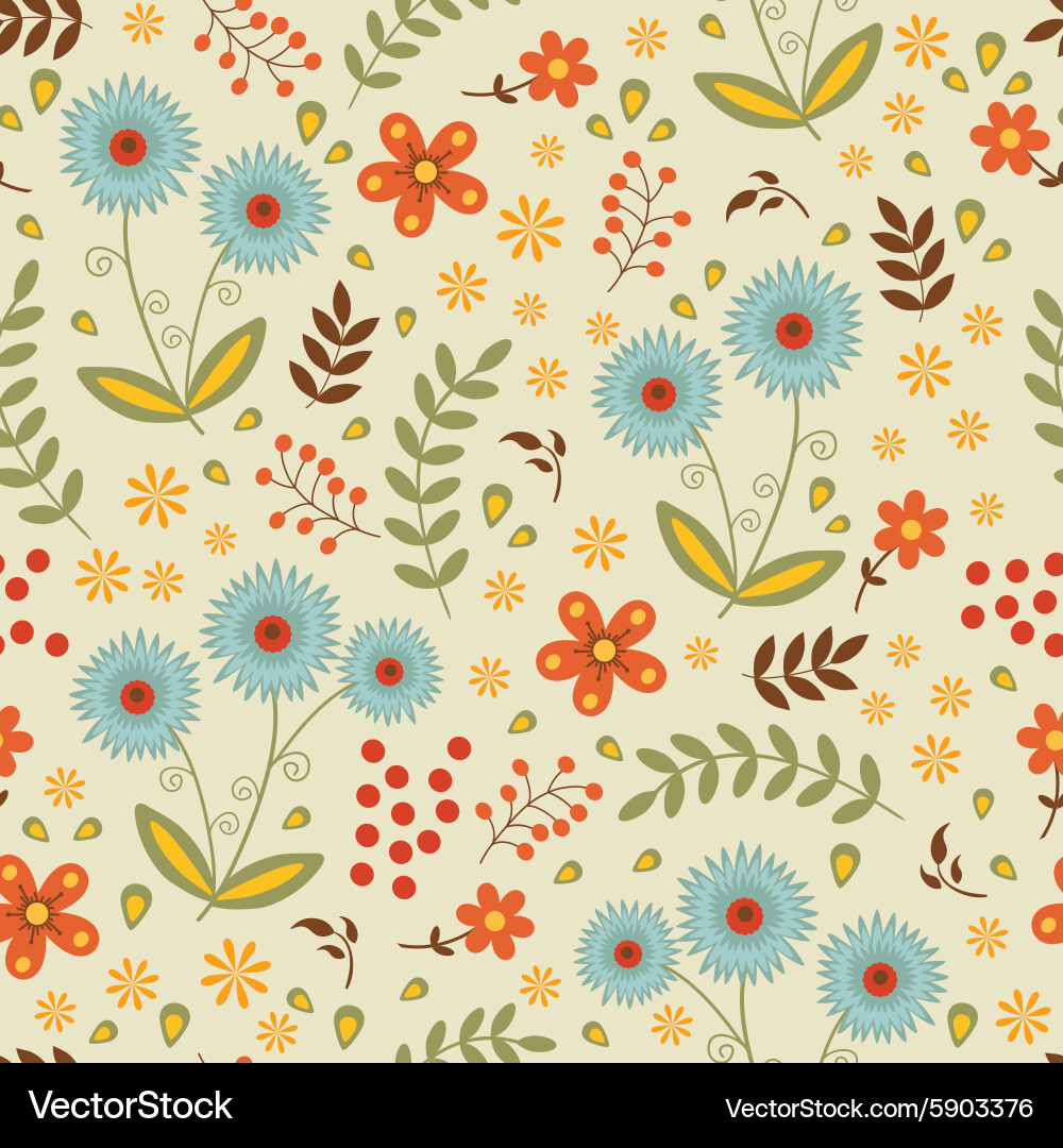 Floral Seamless Pattern vector image
