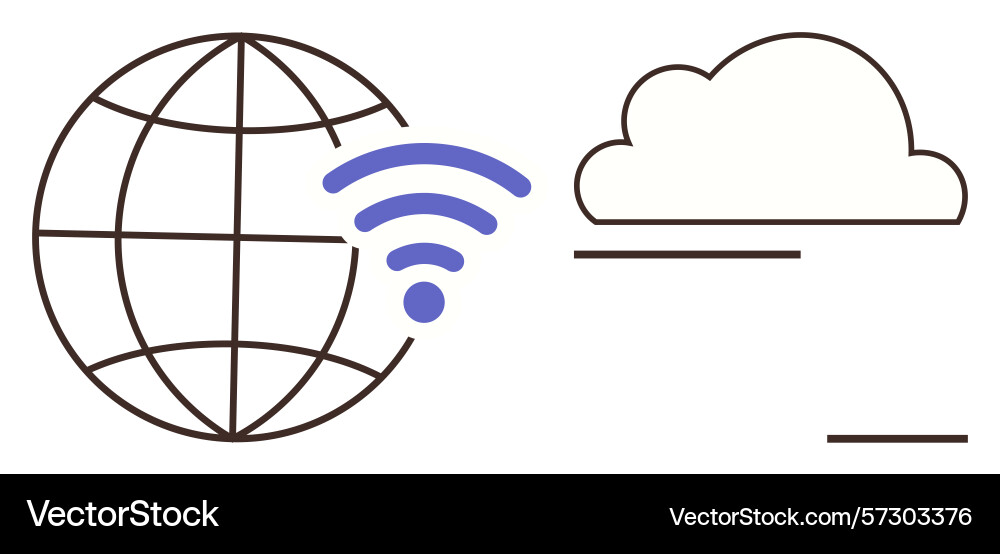 Global connectivity concept with cloud computing Global connectivity concept with cloud computing vector image