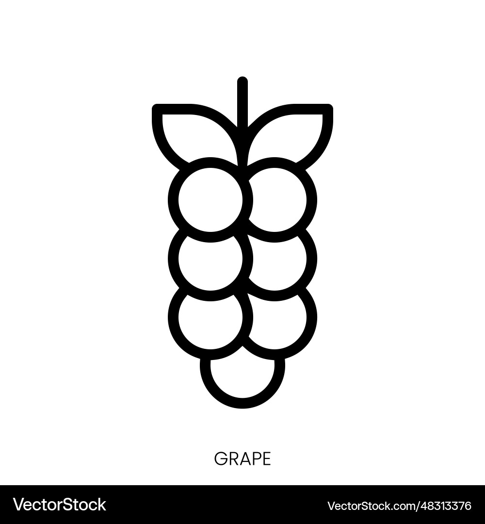 Grape icon line art style design isolated Grape icon line art style design isolated Vector Image