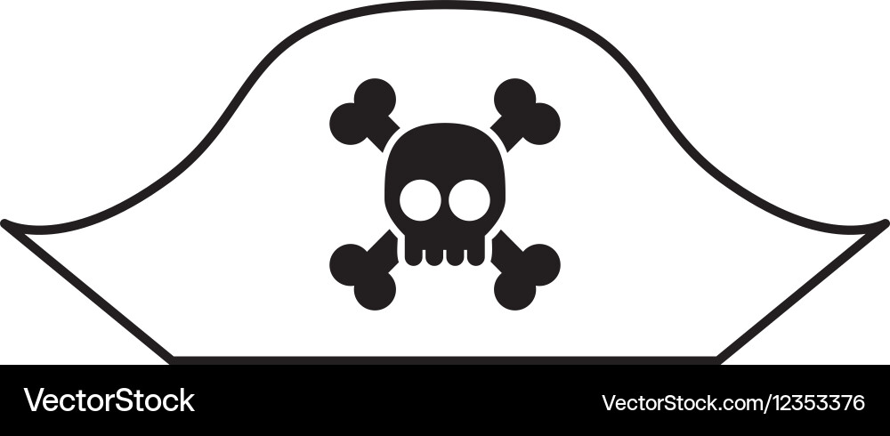 Hacker skull alert isolated icon vector image