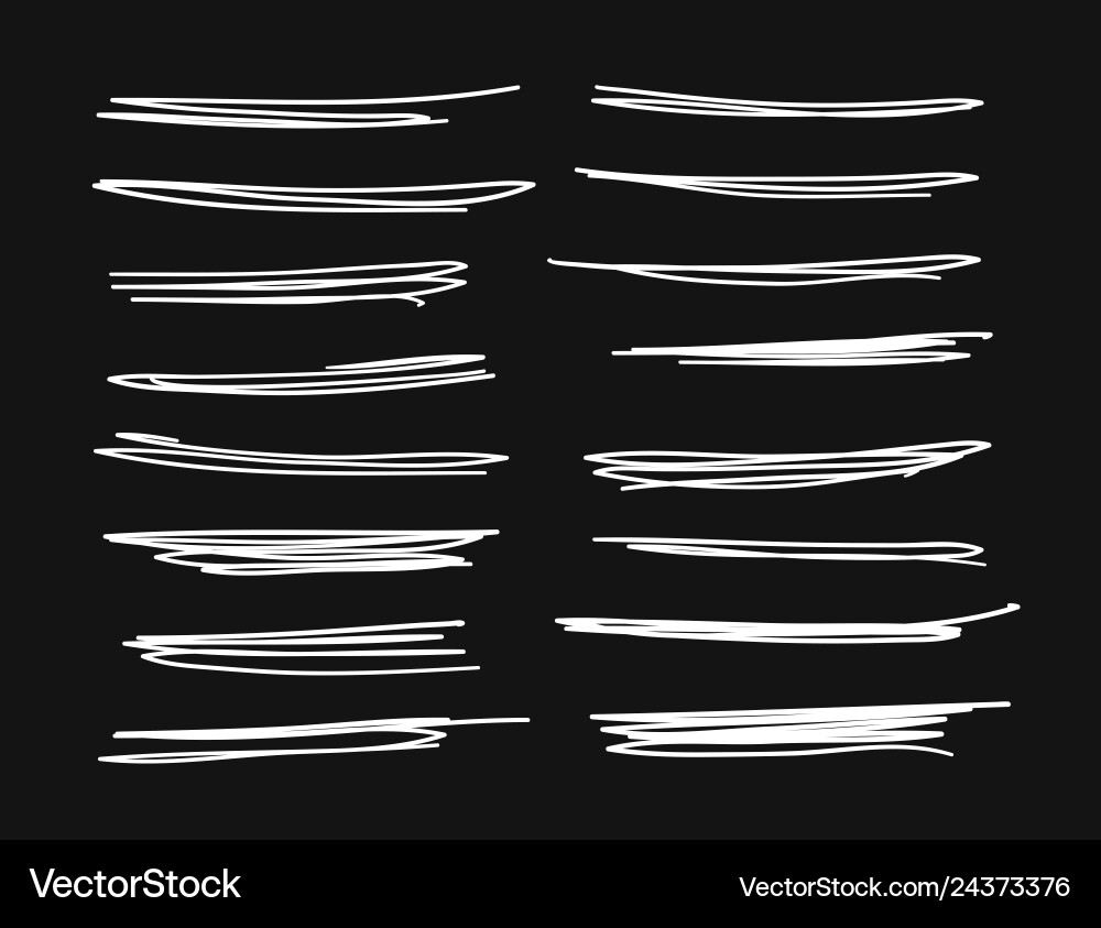 Hand drawn set of objects for design use white vector image