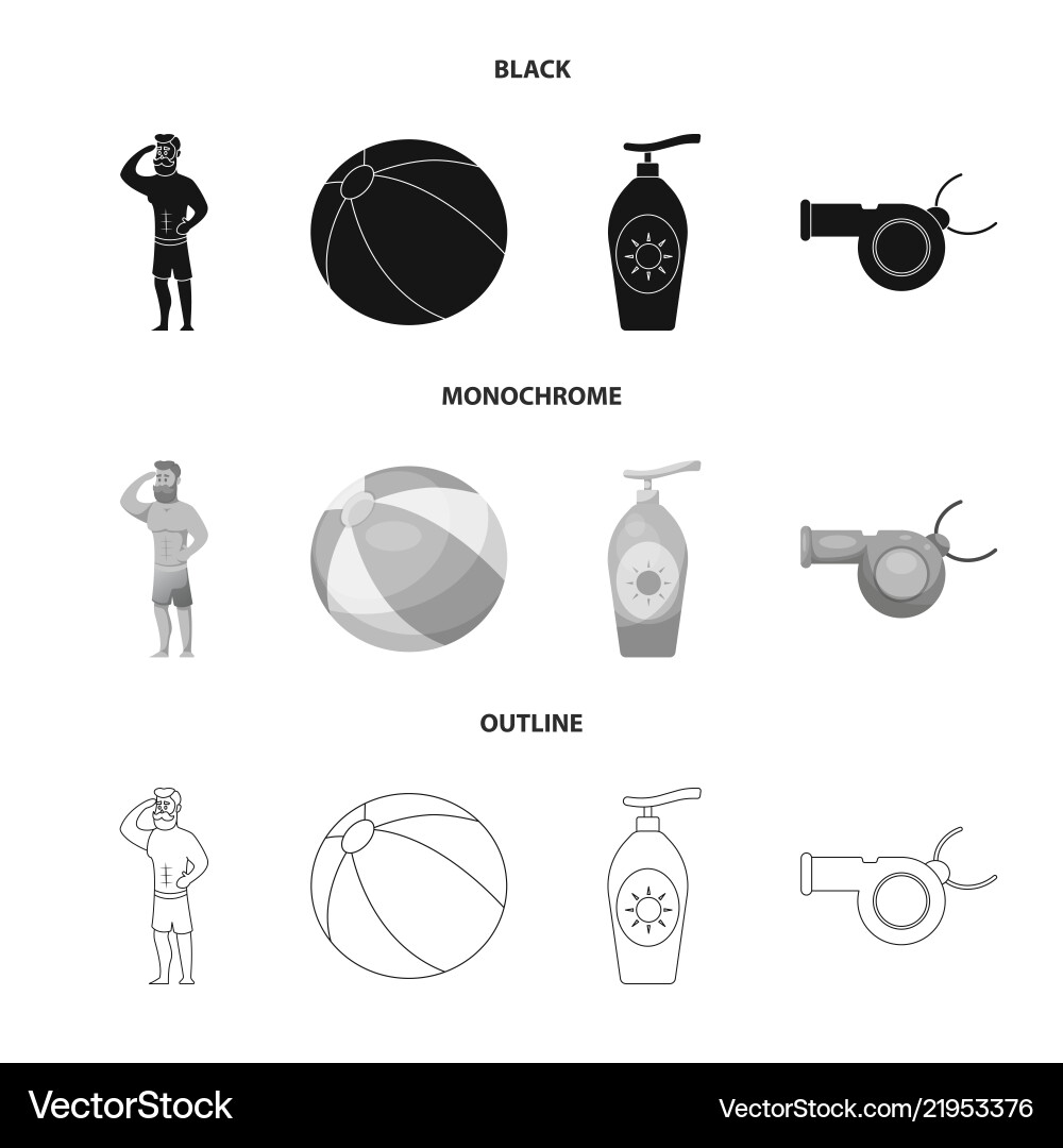 Isolated object of pool and swimming icon set Isolated object of pool and swimming icon set vector image