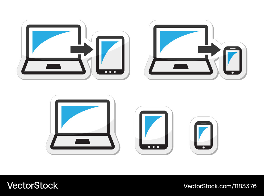 Mehrere Geräte Web-Layout vektorbild