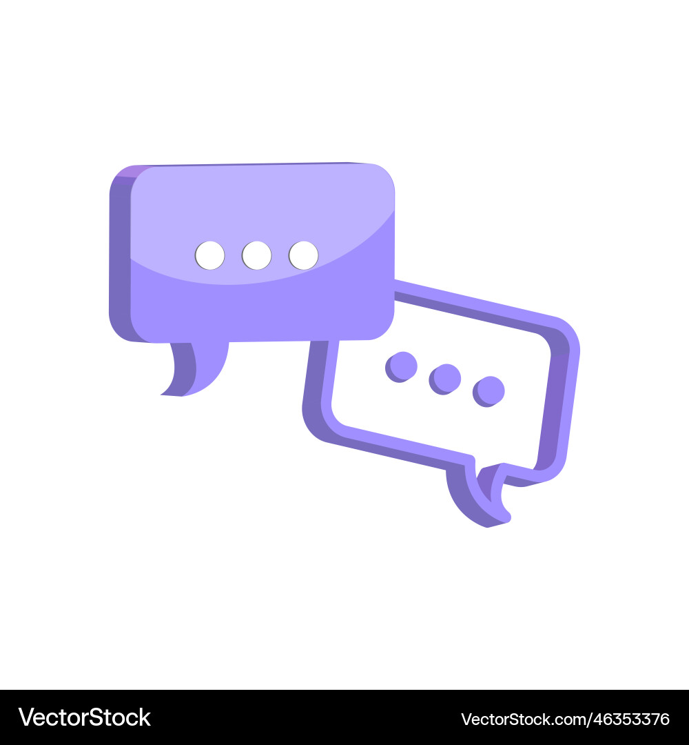 Multi-colored message dialog chat speech bubble Multi-colored message dialog chat speech bubble Vector Image