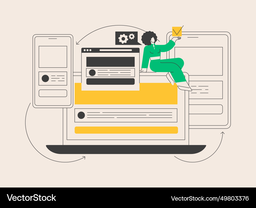 Responsive web design abstract concept Responsive web design abstract concept vector image
