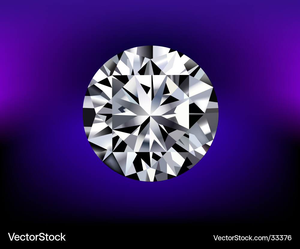 Sparkling Diamond Reflection Vector Image
