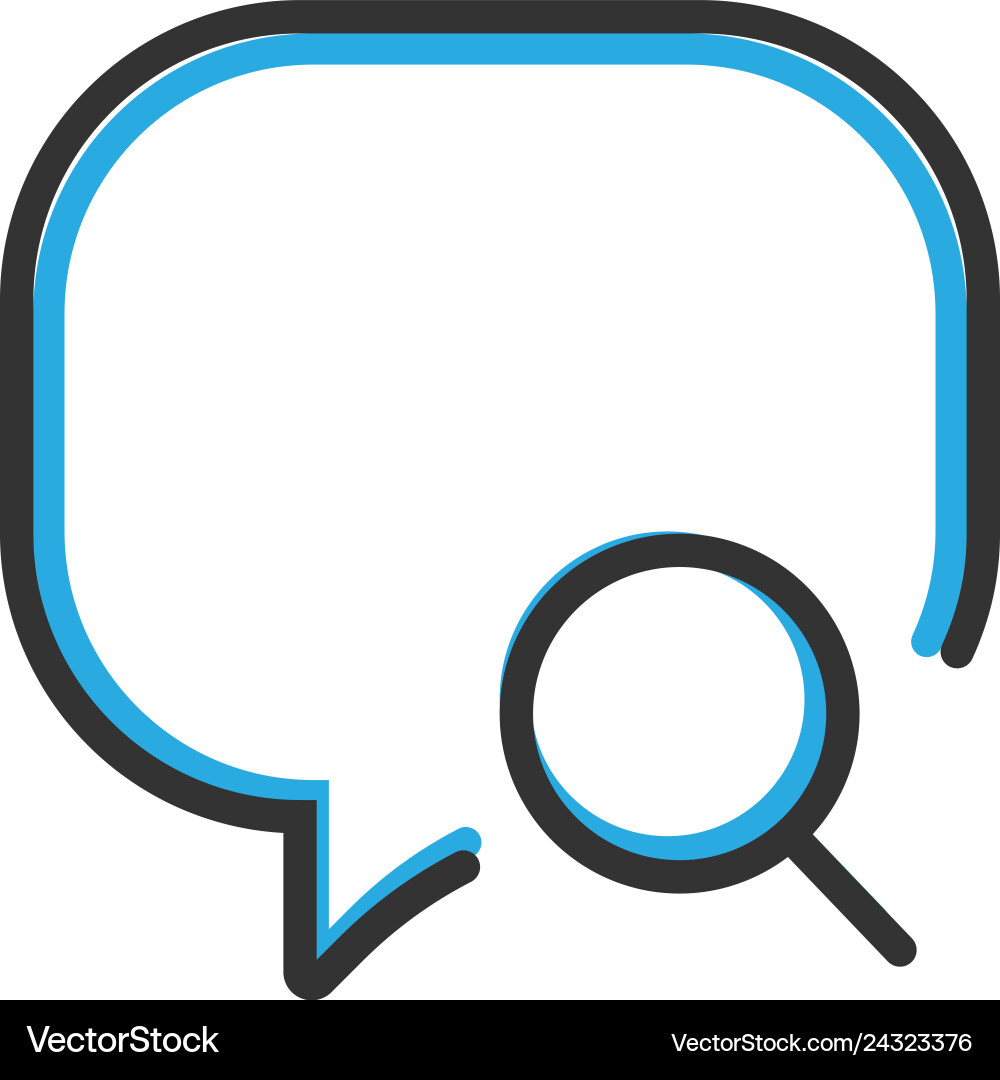 Speech bubble icon design interaction line Speech bubble icon design interaction line Vector Image
