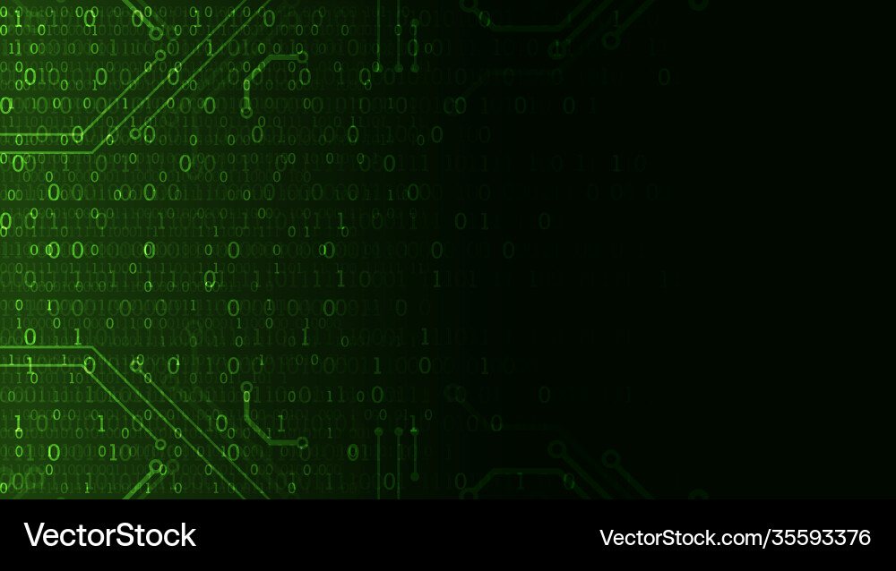 Technology background binary computer code Technology background binary computer code vector image
