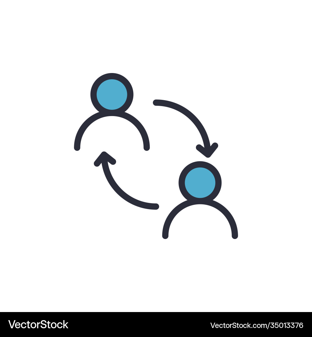 Transfer between user accounts icon symbol Transfer between user accounts icon symbol vector image