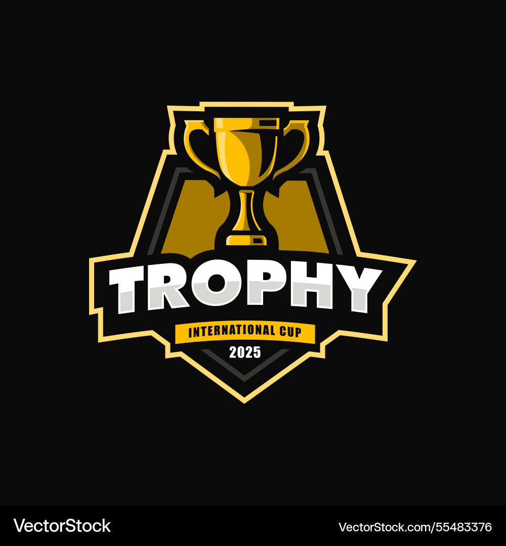 Trophy internationale Tasse Logo Trophy internationale Tasse Logo vektorbild