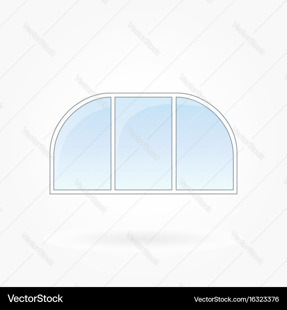 Window frame with two rounded corners eps 10 vector image