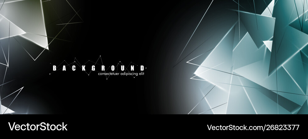 Abstract background with glowing triangles Vector Image
