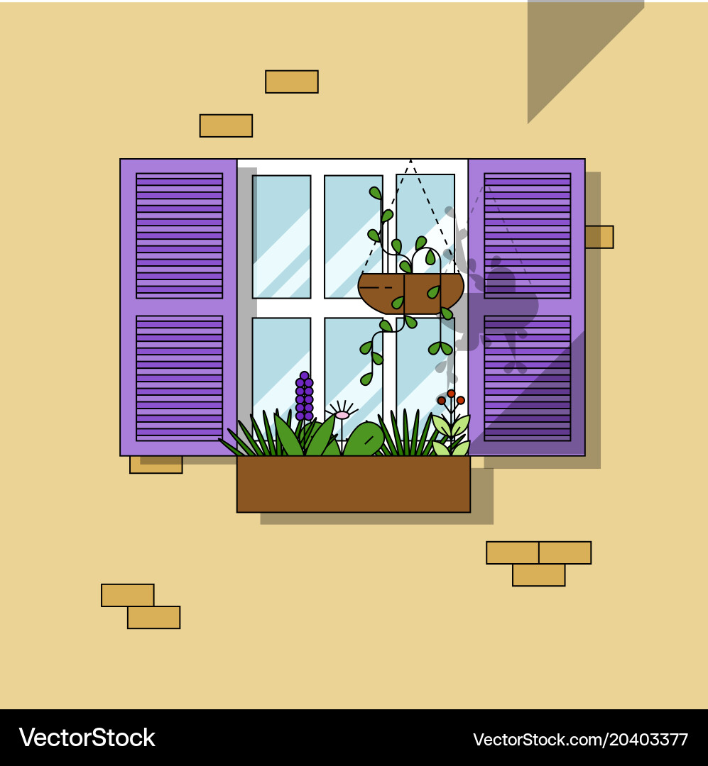 Architectural element window background vector image