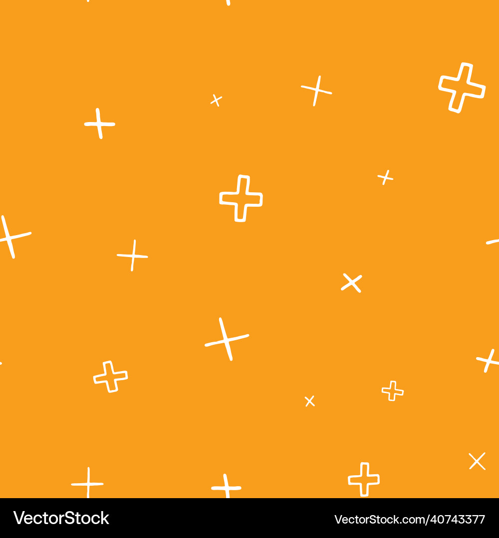 Cross pattern design in orange background x Cross pattern design in orange background x vector image