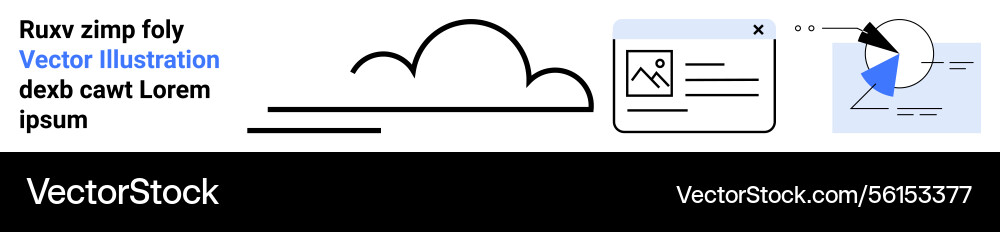 Data analytics visualization featuring cloud Data analytics visualization featuring cloud vector image