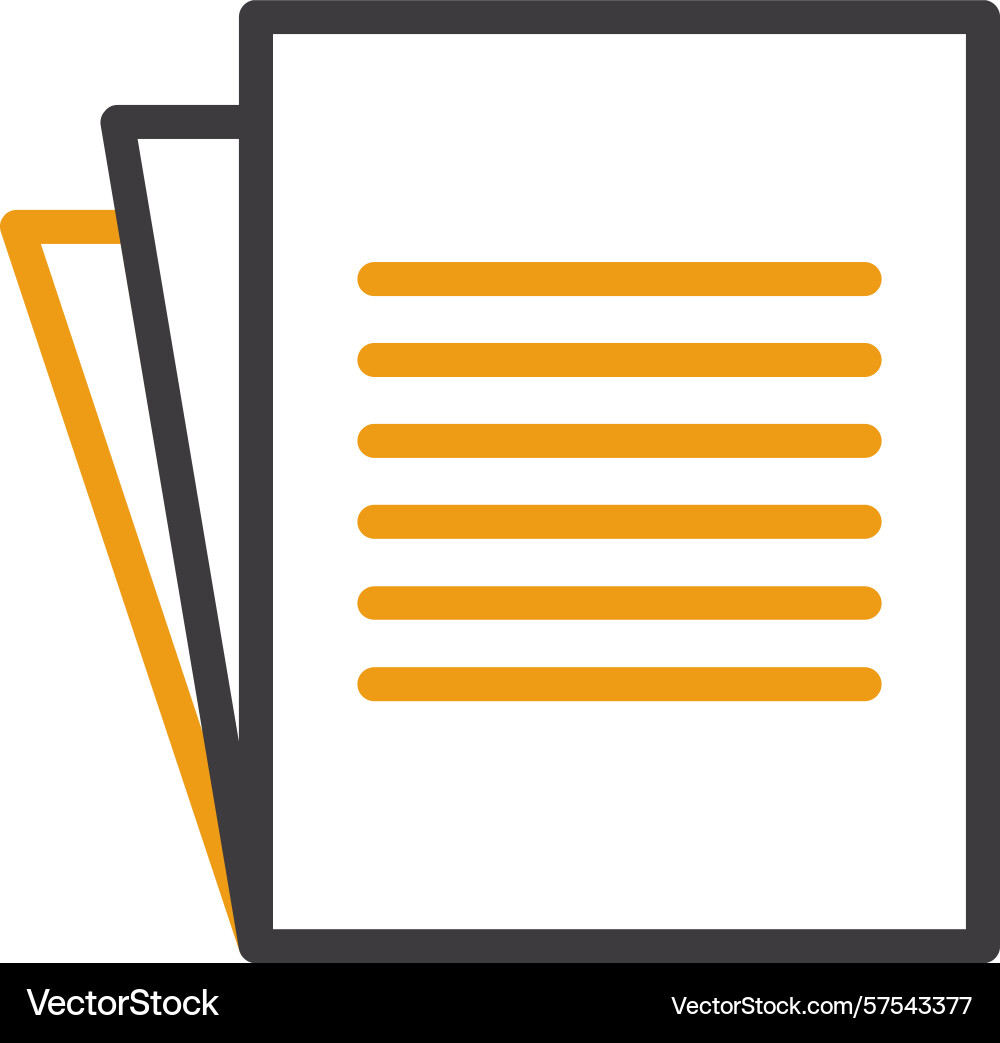 Document two color icon Vector Image