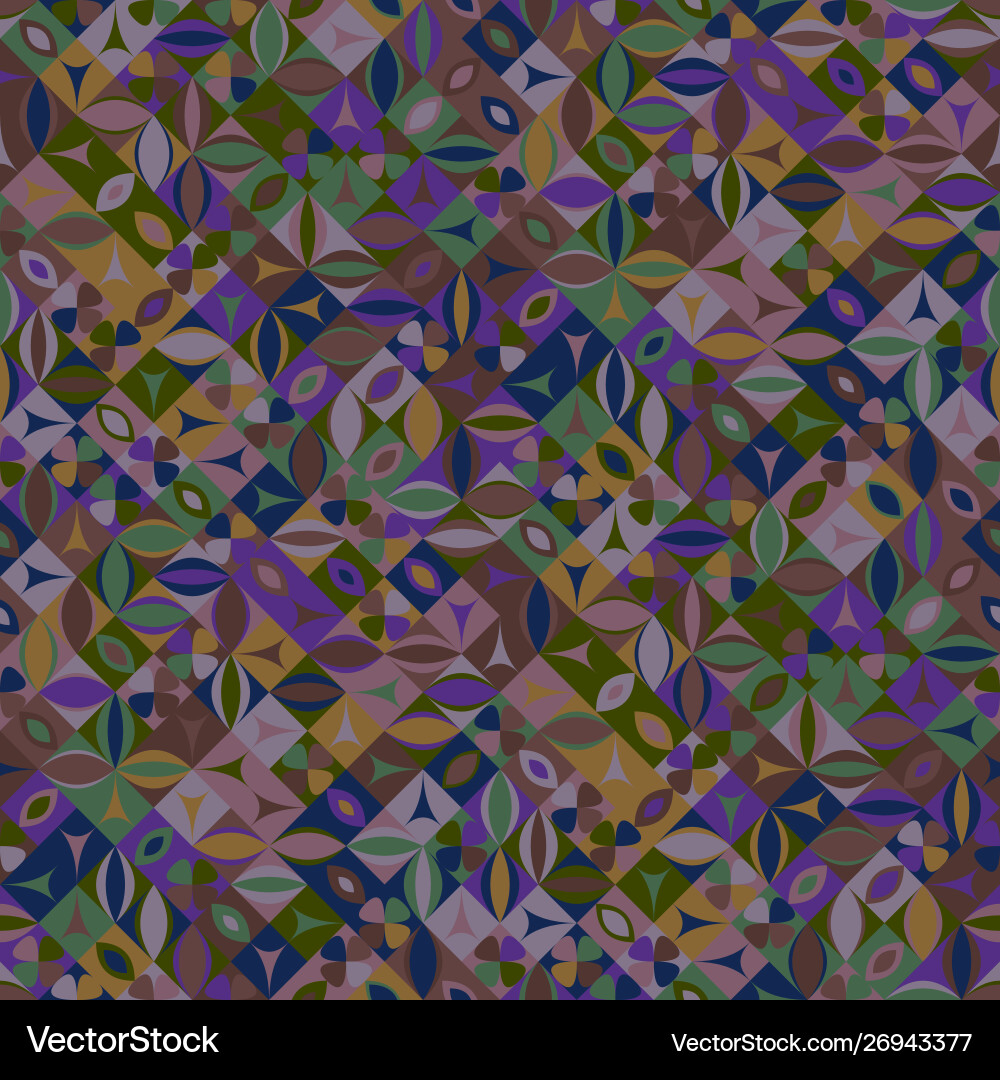 Seamless colorful random curved shape pattern vector image