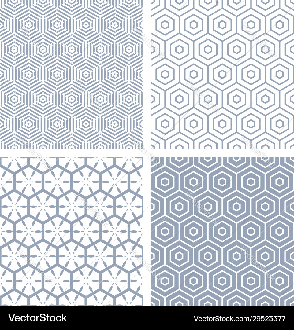 Seamless patterns set vector image