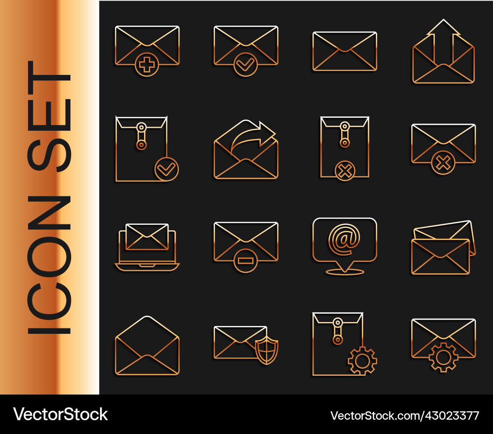 Set line envelope setting delete Set line envelope setting delete vector image