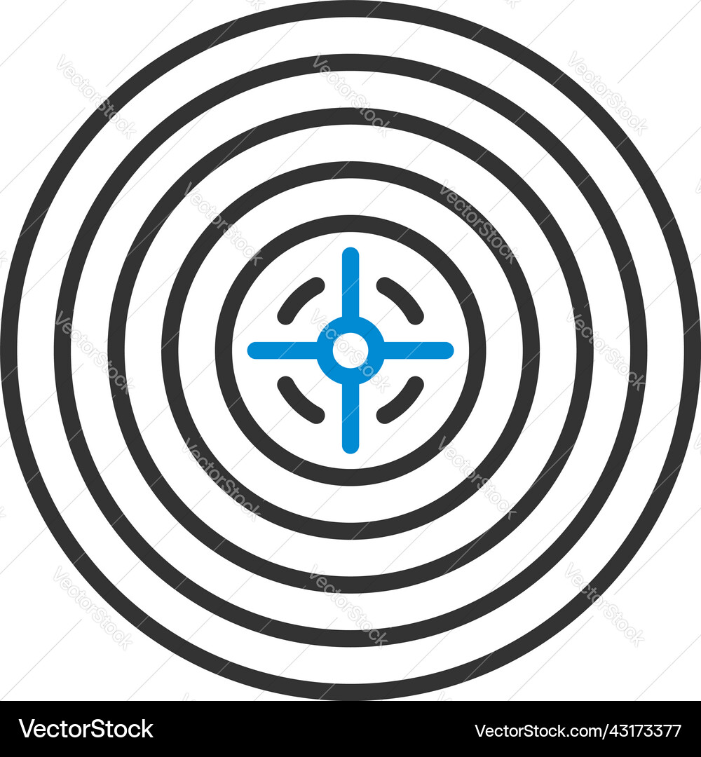 Target with dart in center icon vector image