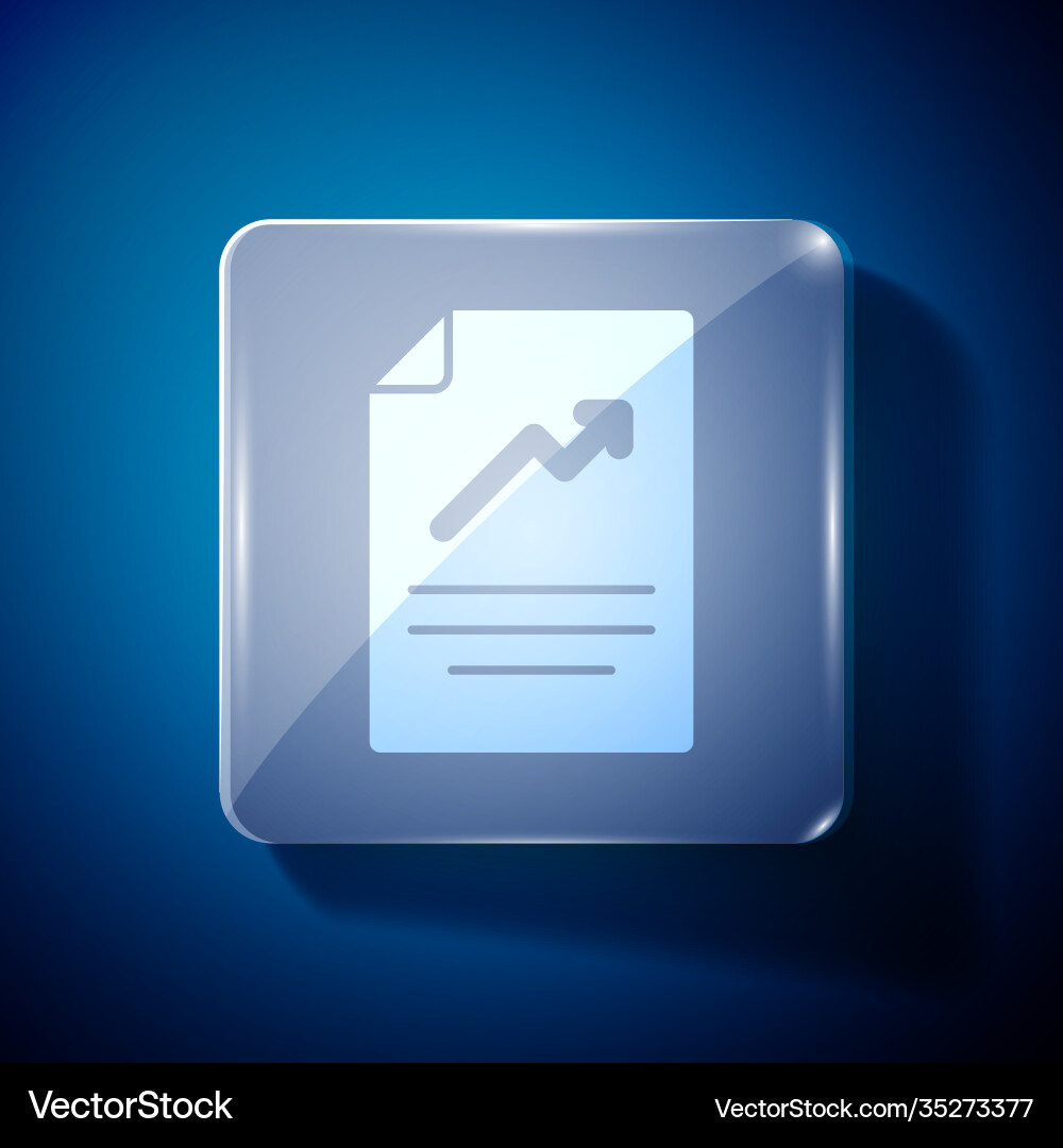 White document with graph chart icon isolated White document with graph chart icon isolated vector image