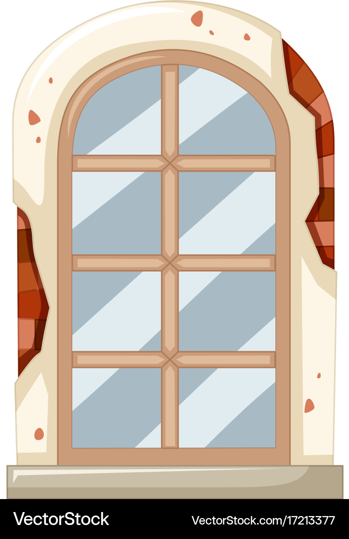 Window on brick wall Royalty Free Vector Image