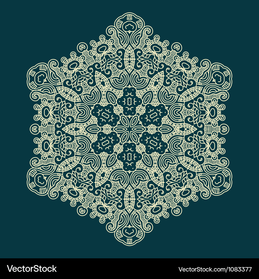 Winter Snowflake Pattern vector image