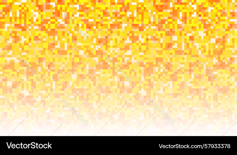 A pixelated gradient pattern of orange and yellow Vector Image