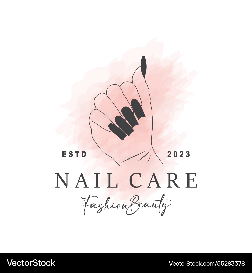Beauty Nagelpflege Logo Design Template Beauty Nagelpflege Logo Design Template vektorbild