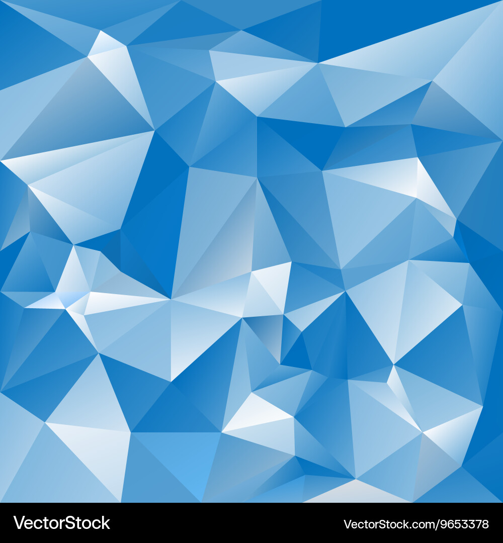 Blue sky polygon triangular pattern background Vector Image