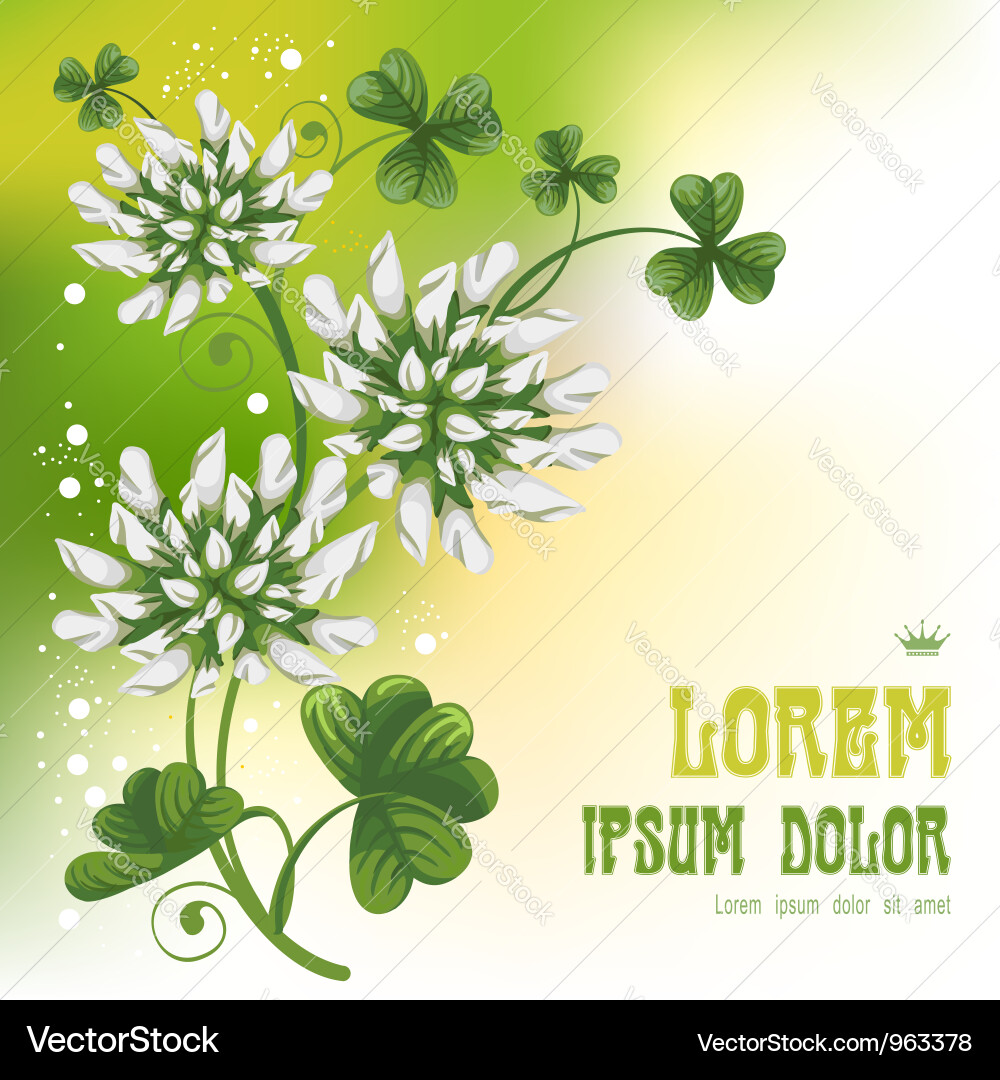 Clover Leaf Pattern Vector Image