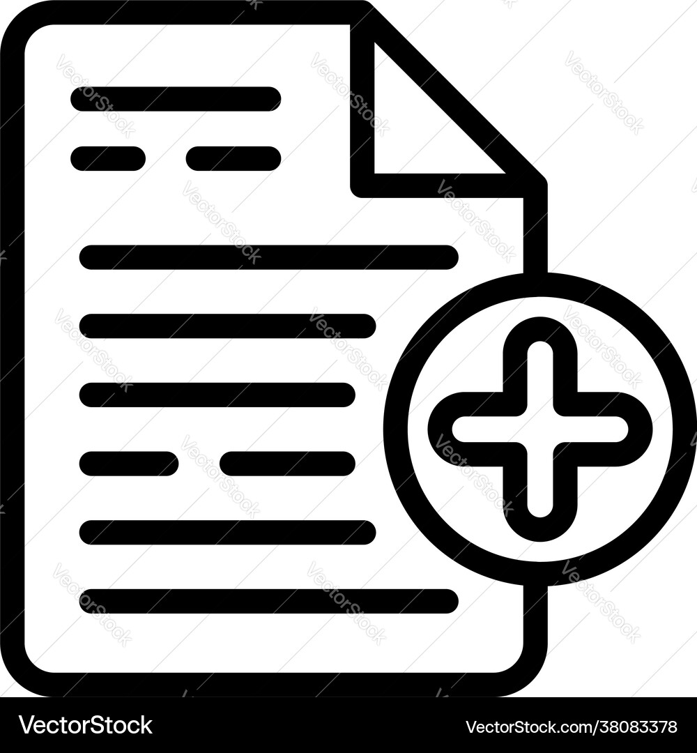 Filter search add file icon outline style Filter search add file icon outline style vector image