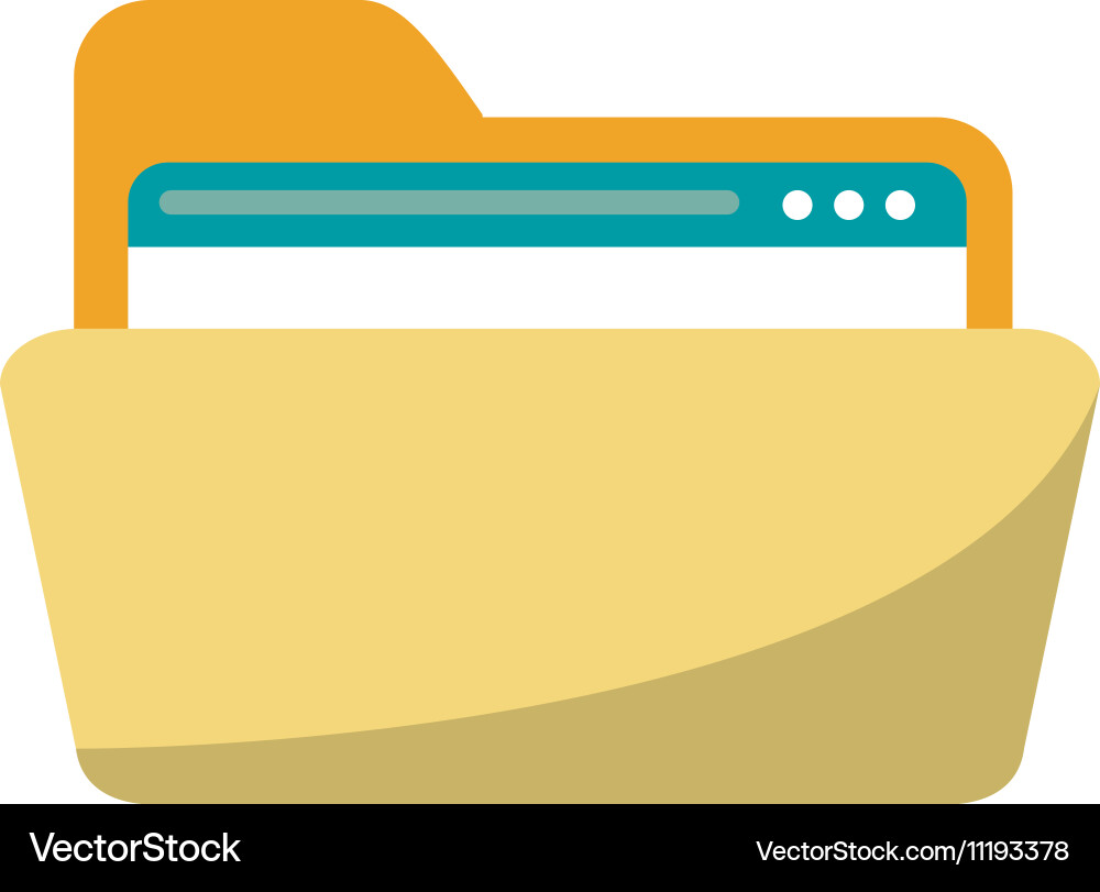 Isolated website inside file design Vector Image