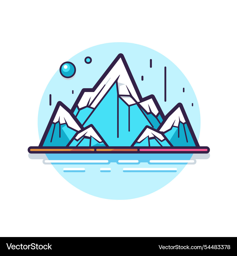Majestic schneebedeckte Berge unter einem klaren Himmel Majestic schneebedeckte Berge unter einem klaren Himmel vektorbild