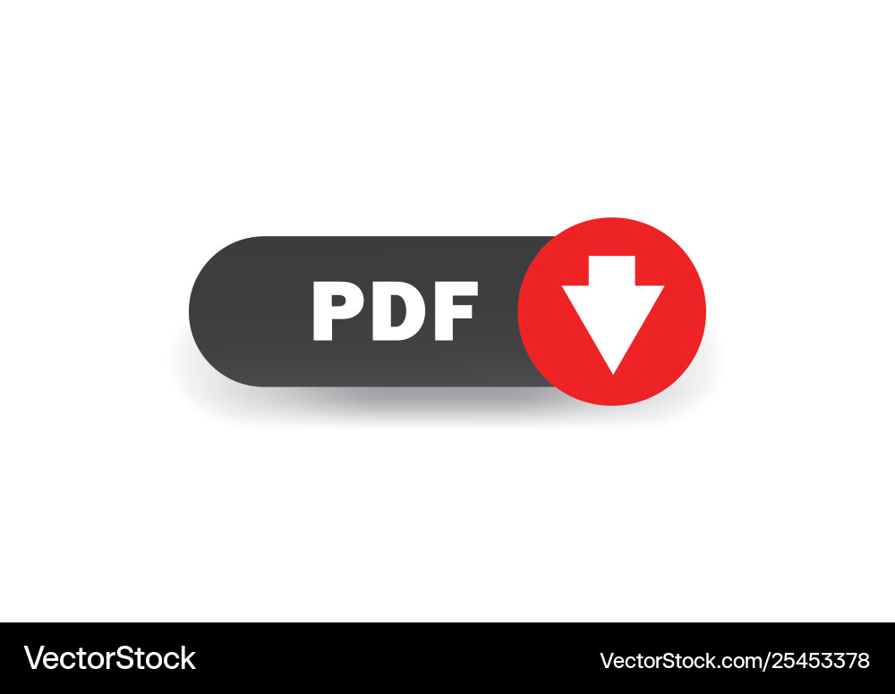 Pdf web button black and red Vector Image