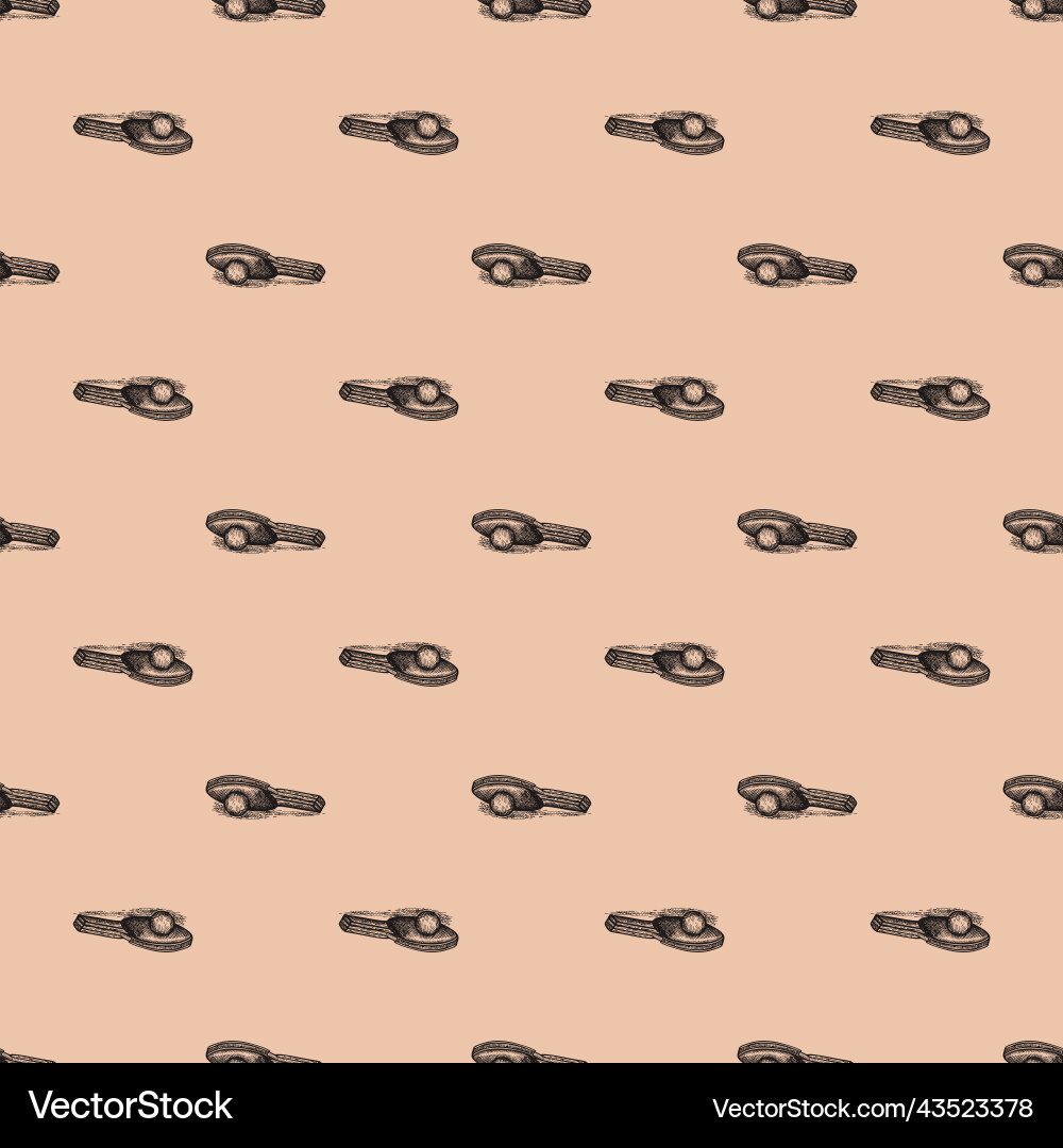 Ping pong racket engraved seamless pattern Ping pong racket engraved seamless pattern Vector Image