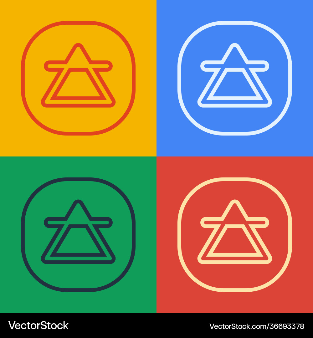 Pop art line air element symbol alchemy Vector Image