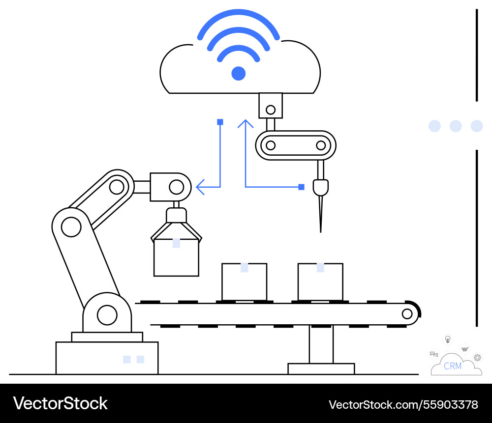 Robotic arms integrating cloud data for automated Robotic arms integrating cloud data for automated vector image
