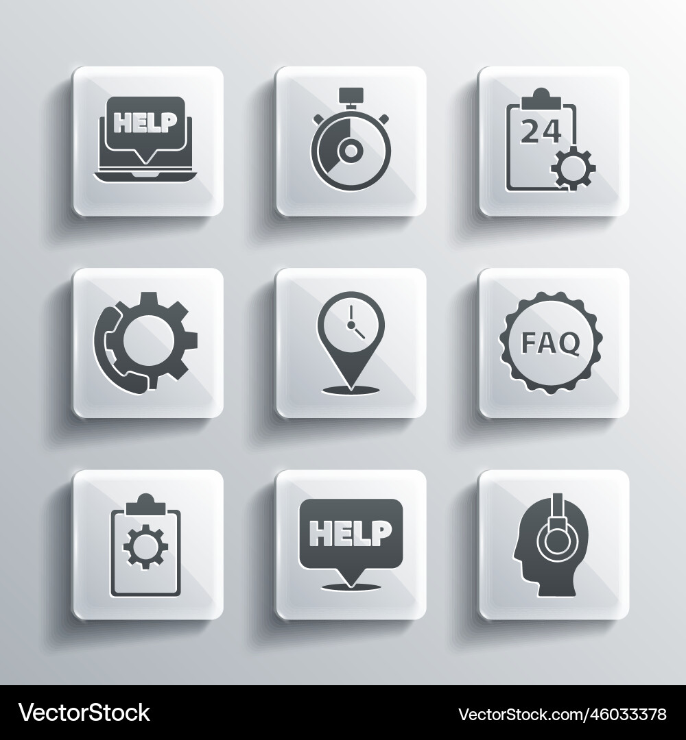 Set speech bubble with text help support operator Set speech bubble with text help support operator vector image