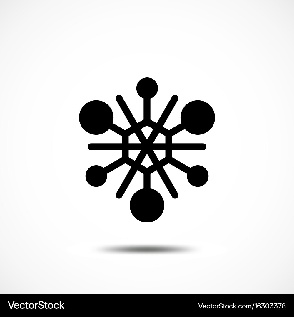 Snowflake icon Royalty Free Vector Image - VectorStock