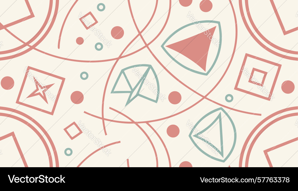 Soft geometric abstract pattern background design vector image